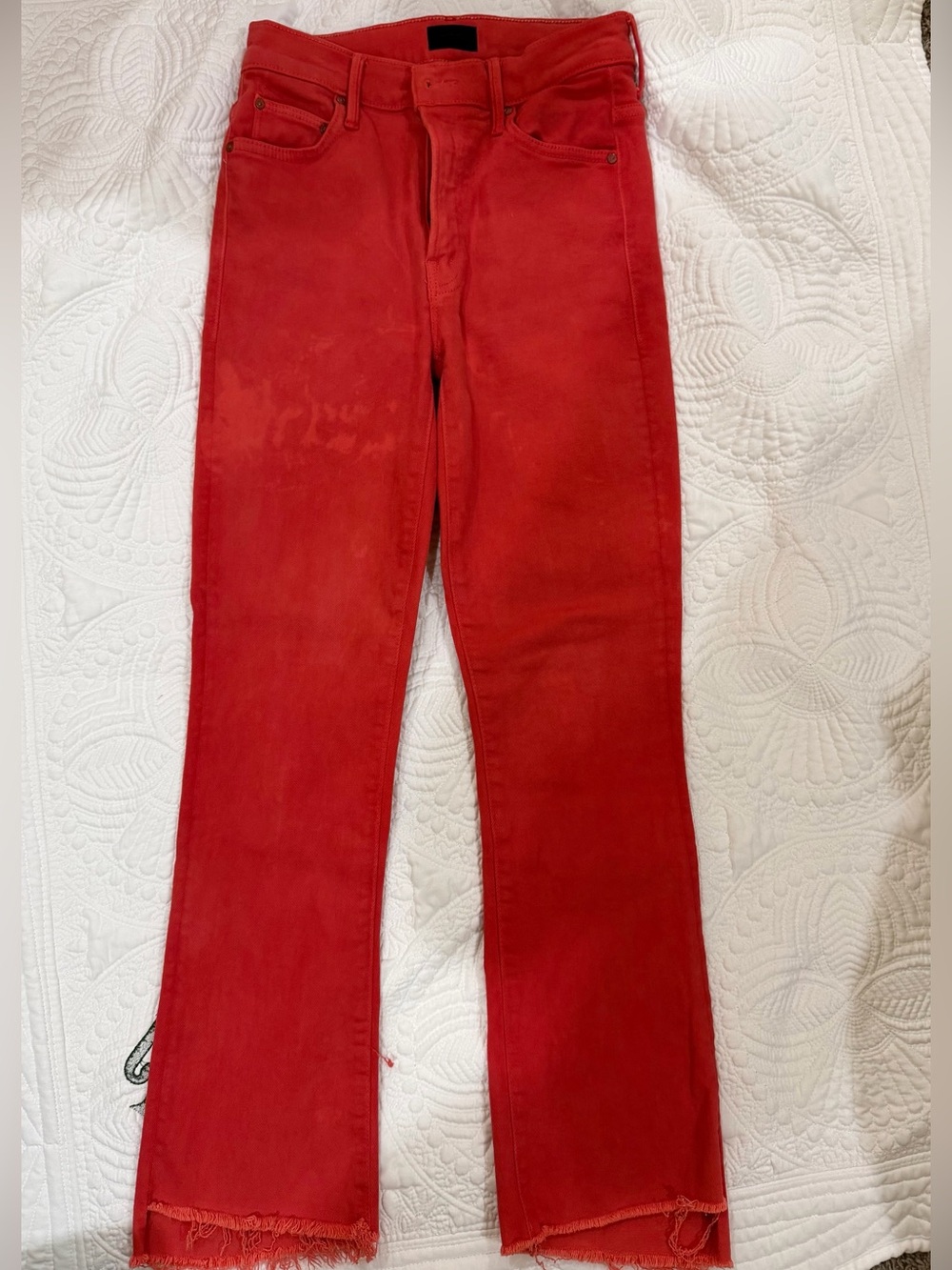 MOTHER Red Flare Jeans